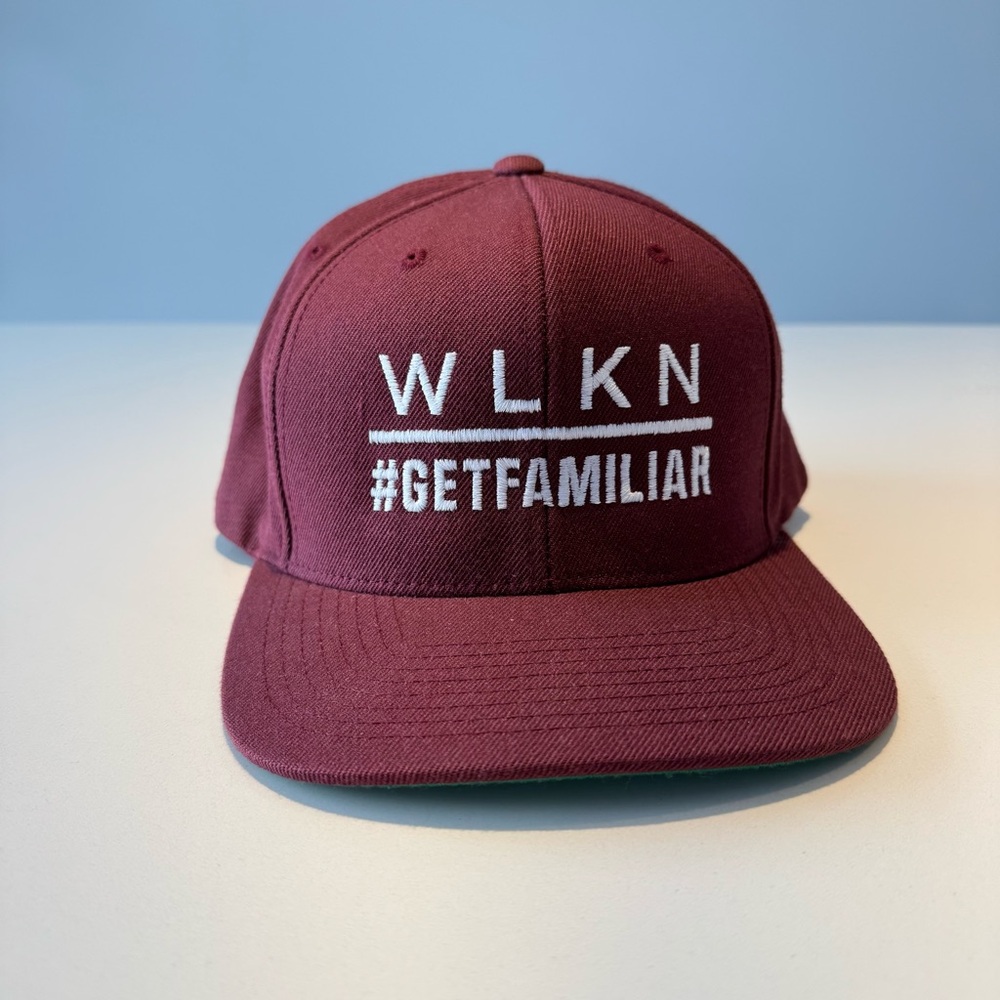 WLKN Snap Back Cap / Burgundy / O/S